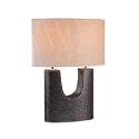 Leather Table Lamp, Suede Shade