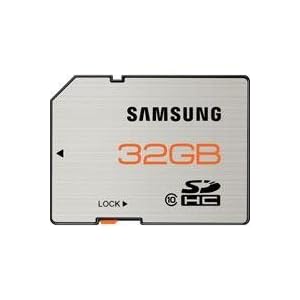 Samsung 32 GB SDHC Flash Memory Card, Brushed Metal –  MB-SSBGA/US