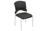 Brookville Fabric Stackable Chair - Black