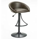 Oxford Adjustable Stool in Black / Brown Vinyl - Hillsdale Furniture - 4274 ....