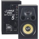 Pyle-Pro PSTUDIO5 5.25'' 300 Watt 2-Way Bass Reflex Amplified Studio Monitor Speaker