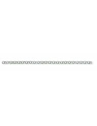 14k White Gold 3.5mm Solid Double Link Charm Bracelet