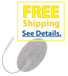 Superior Silver Reusable Electrodes, 1.5 in. x 2.5 in. oval (4/pack)