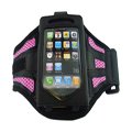 Apple iPhone 3G Pink Mesh Adjustable Wrist / Armband Sports Case Cover (FITS UP TO 15 BICEP) with Built-in Screen Protector