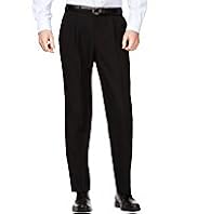 Straight Fit Single Pleat Trousers