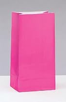 Hot Pink Paper Party Bags,&nbsp;21X13 Cms - Party Bag Supplies