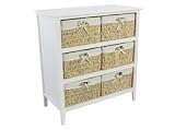 Henley Range 6 Drawer White Cabinet