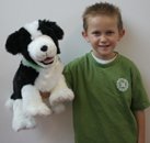 Childrens Toyshop  Third Party New : Border Collie Playful Puppy Puppet