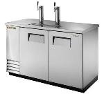 59 in Draft Beer Cooler, 2 Faucets, 2 Door, Holds 2 Kegs