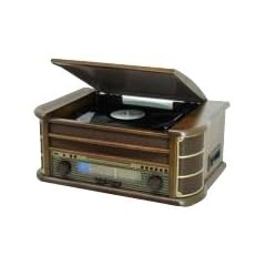 Soundmaster NR 513 Nostalgie Stereo Musikcenter mit CD, Plattenspieler, Kassettenteil und UKW/MW-Radio
