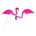 2 small Pink FLAMINGO mini Lawn Ornaments YARD art decor NEW