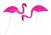 2 small Pink FLAMINGO mini Lawn Ornaments YARD art decor NEW