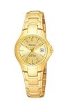 Pulsar Stainless Steel Bracelet Ladies Dress Watch Gold Tone