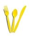 Plastic Cutlery 24 pieces (8 Each: Knives, forks & spoons) Party Supplies- Yellow