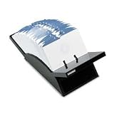 Rolodex 67044 Rolodex V-Glide AdjusTable Plastic Card File, 500 3x5 Cards, 24 A-Z Guides, Bk