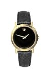 Movado Museum Leather Strap Black Museum Dial Women's watch #606088