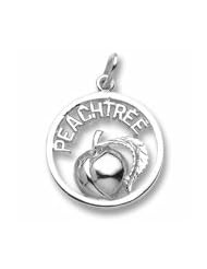 Rembrandt Charms, Peachtree Peach Charm in Solid Sterling Silver or Gold