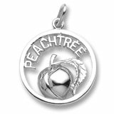 Peachtree Peach Charm in Sterling Silver