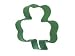 from Eddingtons Poly resin Coated Cookie Cutter Green Shamrock3 Model 1160/g