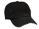 NEW District Threads - Distressed Cap Black-OSFA