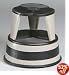 Step Stool with Safety Casters, Rubber Tread, 500 lb Capacity, Silverstone CRA100101