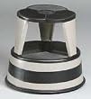 Step Stool with Safety Casters, Rubber Tread, 500 lb Capacity, Silverstone CRA100101
