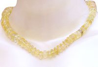 Citrine Necklace Gemstone Bead Handcrafted Jewelry 18 inches