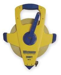 Westward 1MKT5 Measuring Tape, Engineers, 200 Ft x 1/2 In