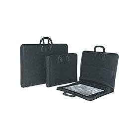 Florence Art Portfolio Master, Zippered Portfolio Case with Inside Name Card Holder, 24 x 36 x 3, Color: Black.