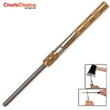 Chef's Choice M412 Diamond Hone Telescoping Rod, Brass Handle