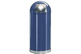 12 Gallon Round Top Waste Receptacle With Galvanized Liner - Blue