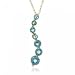Graduated Blue Topaz Journey Pendant Necklace in 10K Yellow Gold