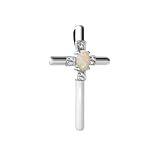 14K White Gold Oval Genuine Opal Cross Pendant 21Jwr3iSHuL. SL160 14K White Gold Oval Genuine Opal Cross Pendant