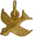 Tiny Songbird Charm in Gold Vermeil, #7643