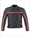 Leather Motorcycle Jackets Red Jacket CE Armor MJ220Red