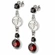 Miami Heat Rhodium Logo Earrings