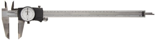 Mitutoyo 505-721 Dial Caliper Carbide-Tipped Jaw With Inspection Certificate 0001 Resolution 0-12 Range