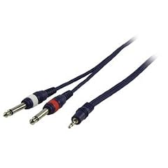 Ex-Pro Hochwertiges Stereokabel 3,5 mm Klinkenstecker auf 2 x 6,35 mm Monostecker (Audio Links/Rechts), 1,5 m