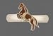 Ring 925 Silber Emaille steigendes Pferd hell