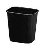 Rubbermaid Commercial Soft Molded Plastic 3.5 Gallon Wastebasket, Rectangular, Black
