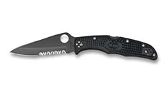 Spyderco Endura 4 Lightweight Combination Edge Knife, Black Spyderco Endura 4 Lightweight Combination Edge Knife, Black