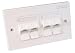 Lindy Cat5e Double Wall Plate With 4 X Angled Rj-45 Shuttere