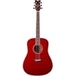 Dean Tradition Acoustic Guitar, Trans Red with Hardshell Case