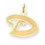 14K Arizona Diamond Backs Large D Logo Charm