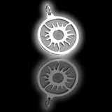 Stainless steel pendant - Encircled sun design