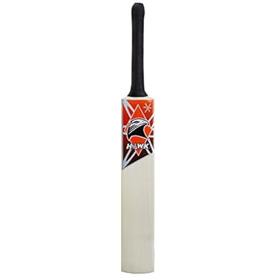 Hawk Supreme Popular Willow Cricket Bat, Short Handle (Orange)