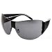 Karl Lagerfeld Wraparound Sunglasses KL108S-0505-76-20: Black-White/Solid Gray