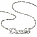 Anaheim Ducks Ducks Sterling Silver Script Necklace