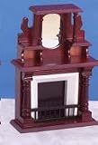 Dollhouse Miniature Victorian Fireplace with Mirror
