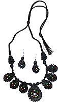 Jewellery Necklace and Earing In Terracota Handcrafted Unique Gift For Her